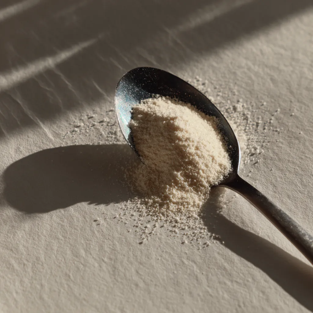 A spoonful of fine soluble fiber powder