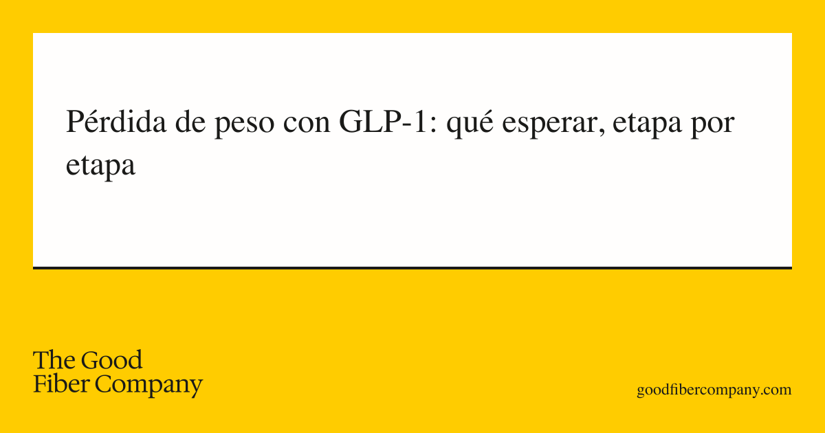 Pérdida de peso con GLP-1: qué esperar, etapa por etapa